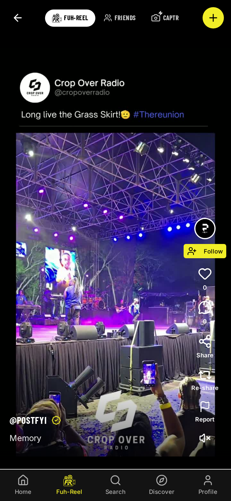 Cordiio Fuh-Reel vertical video feed on a phone